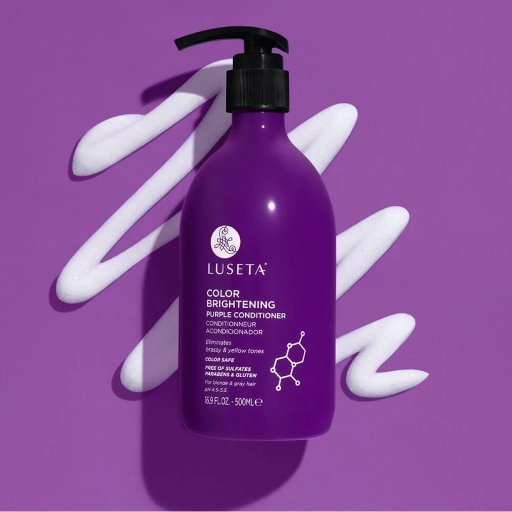 Luseta Beauty Color Brightening, Purple Shampoo, For Blonde & Gray Hair,